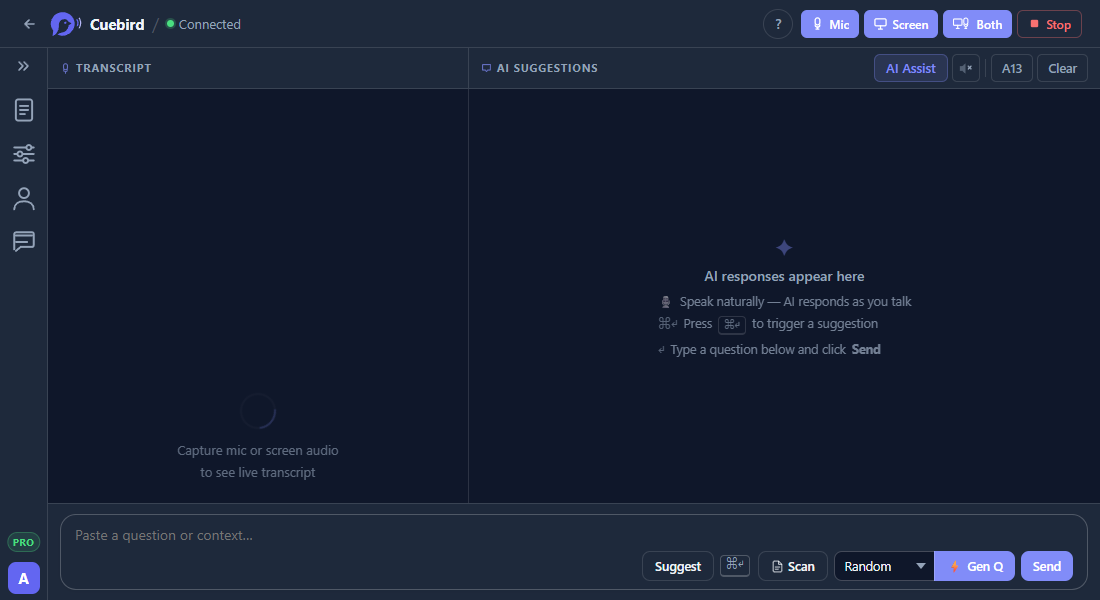 Interview Copilot interface